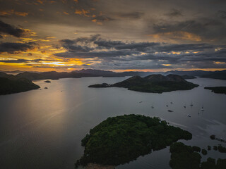 Tropical aerial photography of Coron, Palawan, a must-visit travel destination in the Philippines.