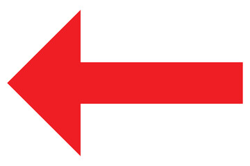 Red arrow direction vector. Long arrow icon. Long arrow icon symbol flat design isolated.