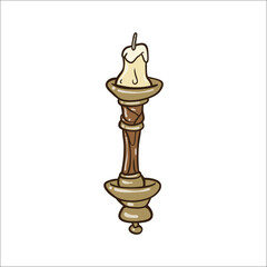 old candle lantern vector design