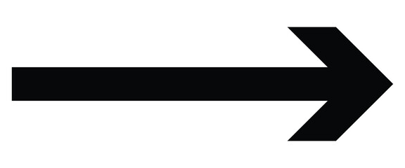 Long arrow icon. Long line arrow vector. Flat style arrow symbol. Arrow on a white background. Vector illustration. EPS 10.