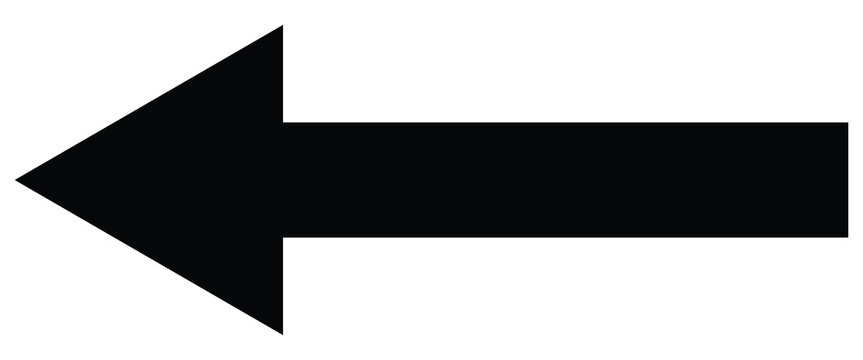 Long arrow icon. Vector of trendy long arrow pointing left in flat style. EPS 10