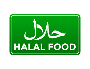 halal food label element green design