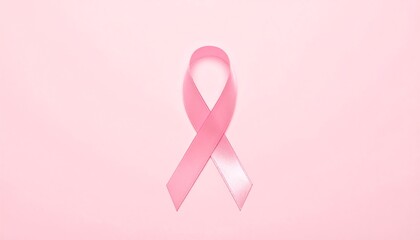 Pink Ribbon Symbolizing Breast Cancer Awareness and Support.