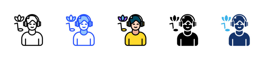 Headphones Calm Icon Collection With Multiple Styles