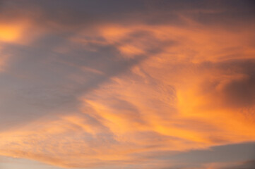 Dramatic sky when the Storm is coming. This occurs because the atmosphere cools (without incident sunlight) creating conditions that allow clouds to condense.