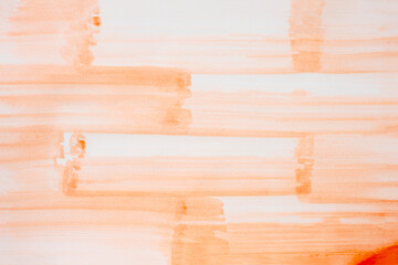 Abstract Orange Watercolor Texture Background with Brush Strokes