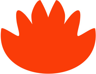 Colourful groovy abstract shape element