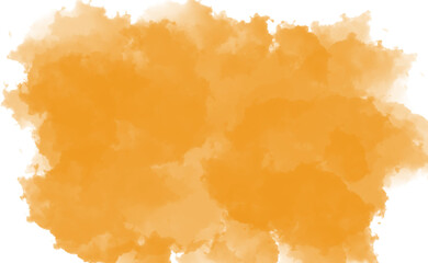 Obraz premium Orange watercolor splash isolated on transparent background
