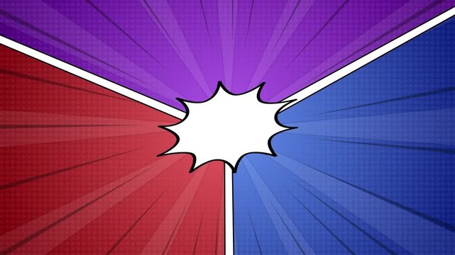 Three-Way Comic Book Style Competition Background Template