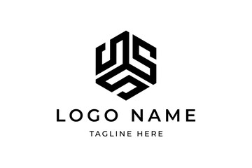 Letter s Hexagonal logo vector image