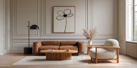 Elegant Living Room Interior Design.