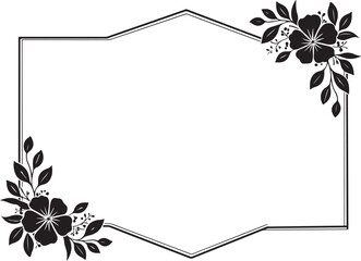 Black flower frame, silhouette, ornamental frame, ornament, border, decorative frame, decoration, label, vintage, retro, wedding invitation, cut file, Cricutvector, SVG, DXF, PNG, clipart, floral fram