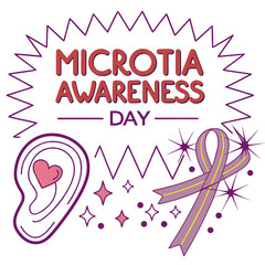 MICROTIA AWARENESS DAY vector illustration