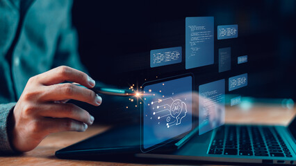 Highlighting digital transformation through AI-driven processes, this concept emphasizes the future of smart technology, data innovation, and intelligent automation across global industries.