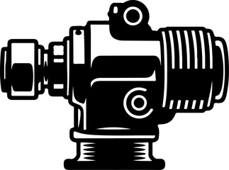 Starter motor silhouette vector illustration