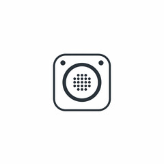 Square icon with rounded corners containing a circle with dots inside.
