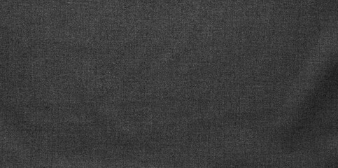 Grey background texture fabric fiber crumpled grain dark cotton fine cloth pattern grunge textile canvas linen nylon grey abstract polyester material vintage, empty surface soft.