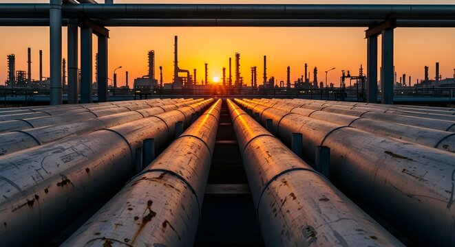 Industrial Pipeline at Sunset Energy Infrastructure and the Flow of Resources