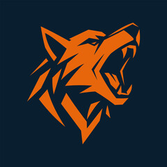 Fototapeta premium Stylized Angry Wolf Vector