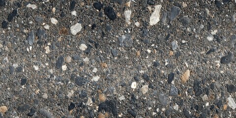 Detailed Asphalt Texture Rugged Stone and Gravel Background