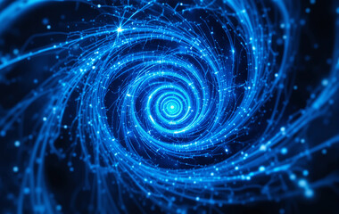Fototapeta premium Blue abstract background image, whirlwind, swirl, space, light, diffusion, banner texture advertising poster