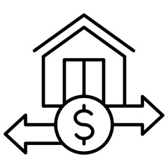 Asset Transfer Outline Icon
