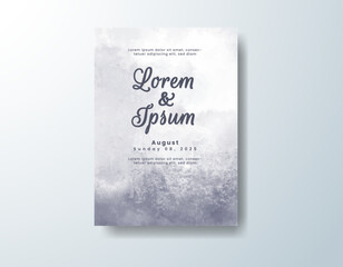Wedding invitation with abstract watercolor background