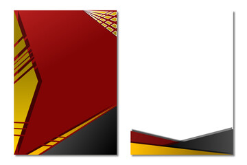 Modern abstract geometric background with red yellow and black colors.