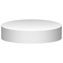White Podium 3d Display Product Placement Vector Design Template Illustration