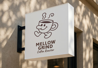 Coffee Shop Logo Signage Mockup PSD