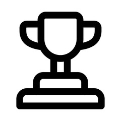 Simple Trophy Icon — Symbolic Outline for Achievement and Recognition