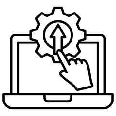 Technology Upgrade Outline Icon
