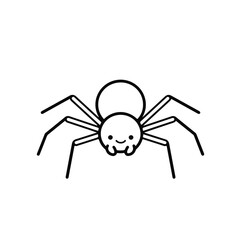 Obraz premium A smiling spider illustration with eight legs on a white background