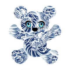 Obraz premium Objects made from Japanese culture and modern elements,