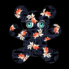 Objects made from Japanese culture and modern elements,