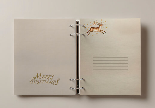 Minimalist Blank Binder Mockup With Generative AI