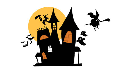 halloween illustration of a ghost
