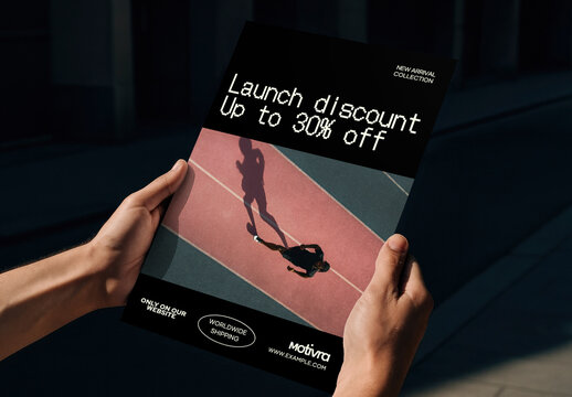 Modern Flyer Mockup With Discount Offer