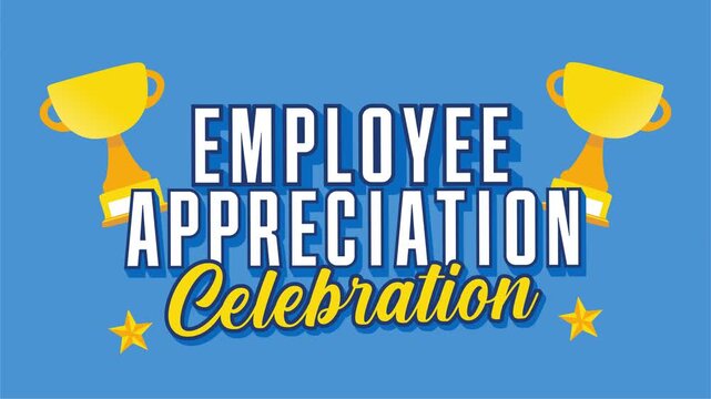Employee Appreciation Day with trophies for high-achieving employees