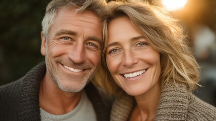 Obraz premium Happy Mature Couple Outdoors