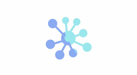 AI Technology Flat Icon Minimal Vector Illustration of Data