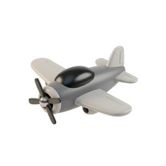 Naklejka premium A Toy Airplane Illustration with Propeller Vintage Style Aircraft, Classic Children's Toy, Transportation Icon, Flight, and Childhood Memories