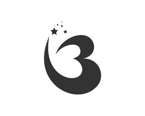 B letter for butterfly logo
