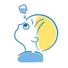 花粉症などのアレルギー対策のため点眼薬で治療している人