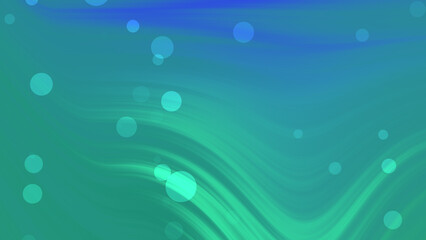 Abstract Blue Green Gradient Background With Circles And Soft Bokeh For Modern Design