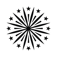 Festival Fireworks Burst Icon Art