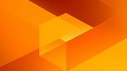 Modern abstract geometric background with overlapping transparent orange and yellow angular shapes. Dynamic futuristic design with light, shadow, and 3D effects. Ideal for tech presentations, corporat