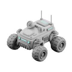 Futuristic Lunar Rover Vehicle Concept AI Exploration and Space Colonization Design for Orbital Array Fields