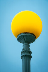 yellow street light globe