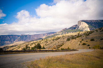 Winding drive through the Big Horn mountains